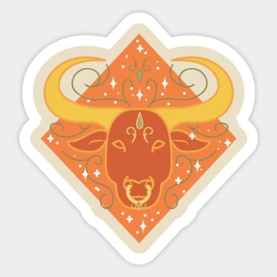 Taurus Bull (Orange) Sticker